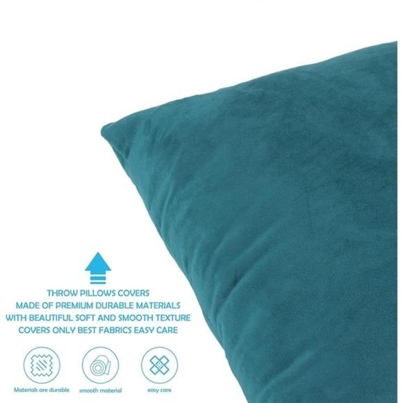 Throw Pillow Covers 16x16 Inch Set of 4, Comfortable Square Cushion Case, Soft - Picture 4 of 7